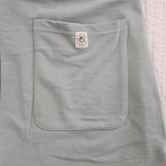 Free Planet Knit Shorts Men's L Avocado Green Drawstring Elastic Sustainability - Picture 11 of 12